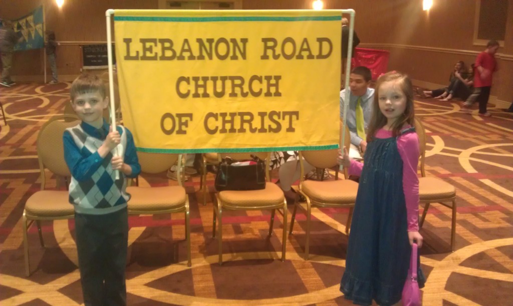 Turner and Mary Carol got to carry the banner Friday night for our group